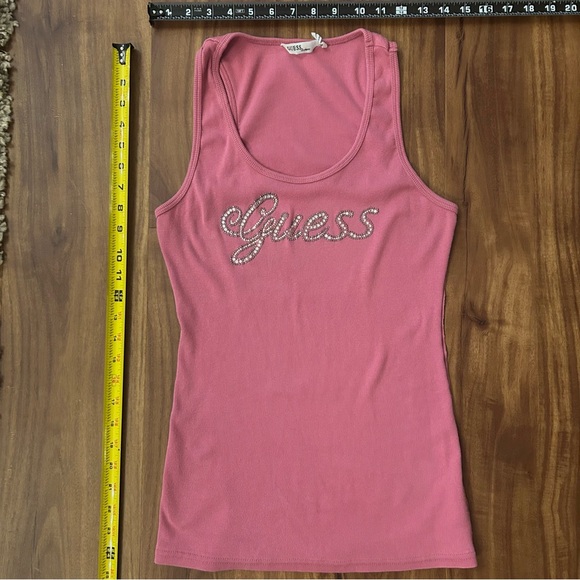 ๐Guess Barbie Pink Embellished Racerback Tank Top - Picture 3 of 10
